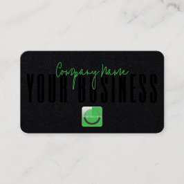Anspruchsvolle, moderne, schwarz grüne Logo-Generi Visitenkarte