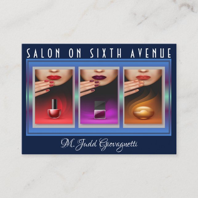 Anspruchsvolle Salon Business Card Visitenkarte (Vorderseite)