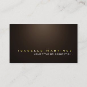 Anspruchsvolle Sepia Brown Moderne Beruflich Visitenkarte