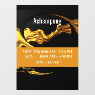 Anspruchsvolle Studio-Beschilderung: Achempong Gol Fensteraufkleber