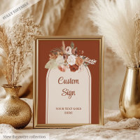 Anspruchsvolle Terracotta Pampas Sage Boho Floral