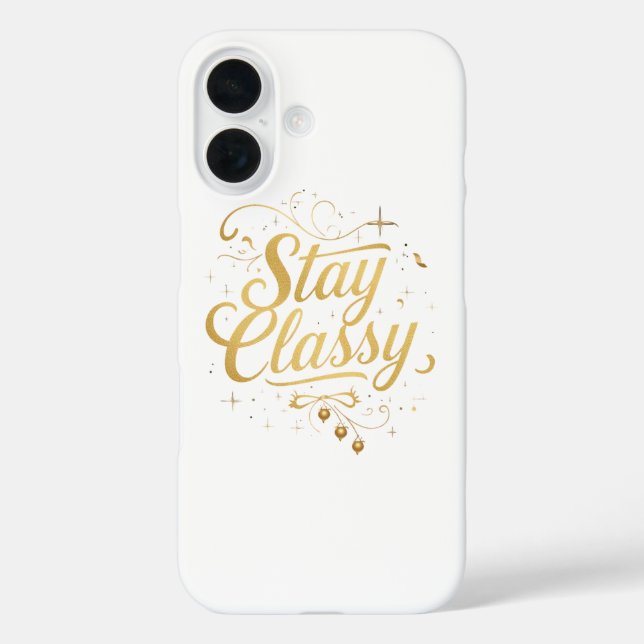 Anspruchsvolle und schicke Inspirationstypografie iPhone 16 Hülle (Rückseite)