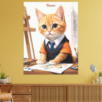 Anspruchsvoller Architekt Cat Ginger Kitten Art
