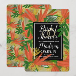 Anspruchsvoller Vogel im Paradies Foil Bridal Einladung