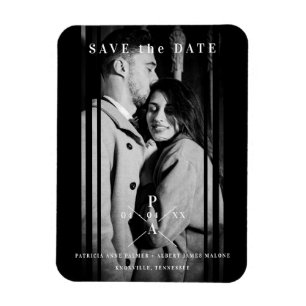 Anspruchsvolles B&W Foto Verlobte Paare Hochzeit Magnet