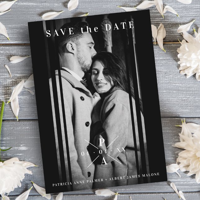 Anspruchsvolles B&W Foto Verlobte Paare Hochzeit Save The Date (Von Creator hochgeladen)