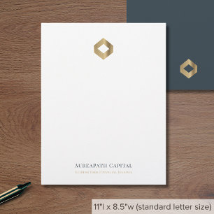Anspruchsvolles Gold Diamond Logo Briefbogen