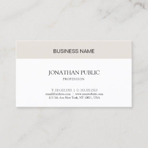 Anspruchsvolles Minimalistisches Design Trendy Sch Visitenkarte