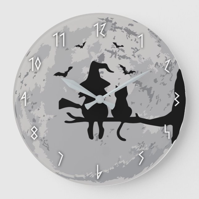 Anstarren entlang der Mond-Wanduhr Große Wanduhr (Vorderseite)