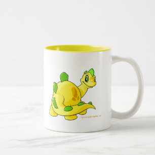 Anstarren von gelbem Chomby Zweifarbige Tasse