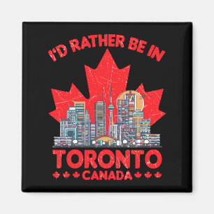 Anstatt in Toronto Kanada Skyline Zitat Magnet