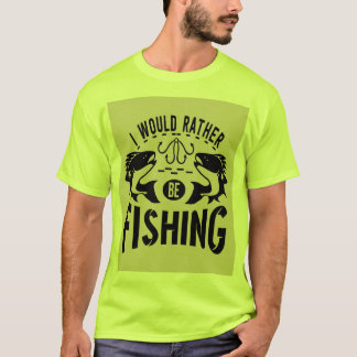 Anstatt T - Shirt von Männern zu fischen - Angler