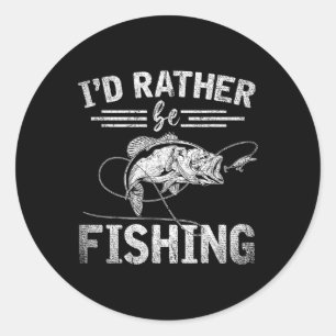 Anstatt zu fischen Funny Fisherman Gift Hob Runder Aufkleber