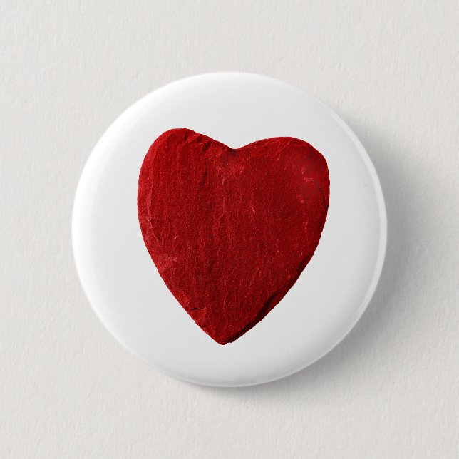 Ansteck Button mit rotem Herz (Vorderseite)