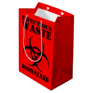 Ansteckendes überschüssiges Biogefährdung-Symbo Mittlere Geschenktüte