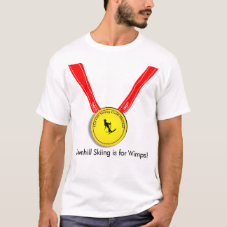 Ansteigende Skifahren Goldmedaille olympisch T-Shirt