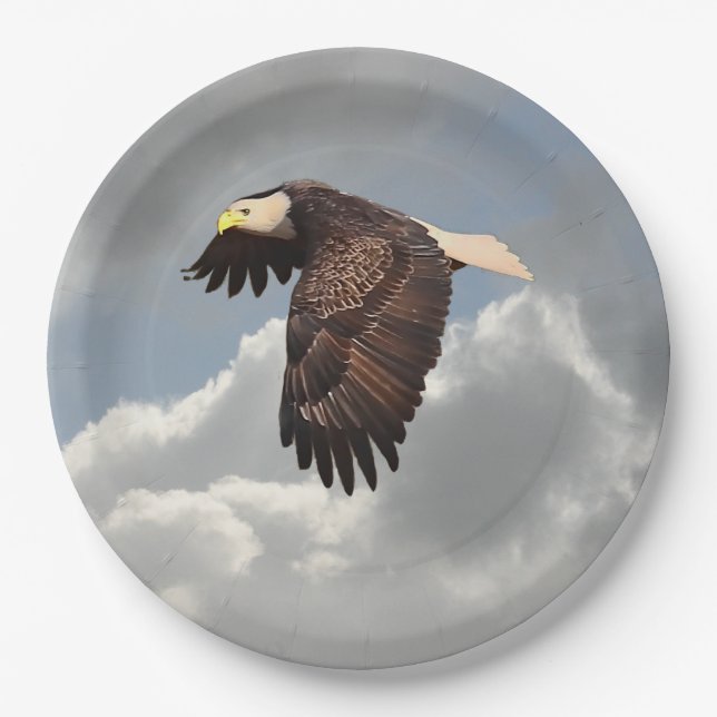 ANSTEIGENDES EAGLE PAPPTELLER (Vorderseite)