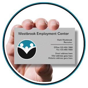 Anstellung Agency Business Cards Modernes Design Visitenkarte