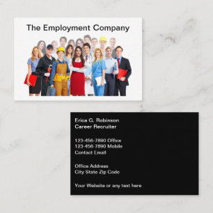 Anstellung Temp Agency Business Cards Visitenkarte