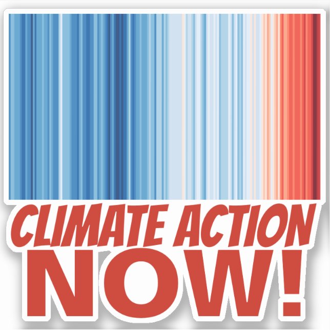 Anstieg der Temperatur des globalen Klimawandels Aufkleber (Vorderseite)