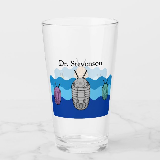 Anstieg der Trilobiten - prähistorisches Tier Glas (Vorderseite)