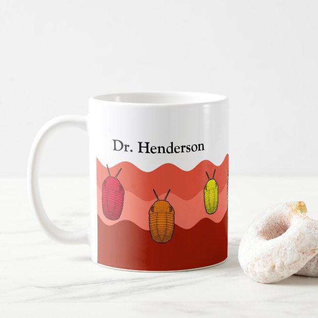 Anstieg der Trilobiten - prähistorisches Tier Kaffeetasse (Mit Donut)