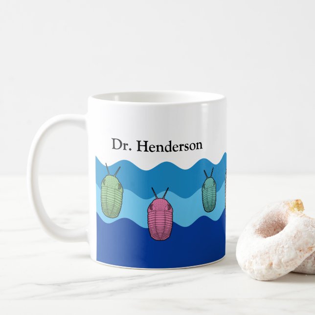 Anstieg der Trilobiten - prähistorisches Tier Kaffeetasse (Mit Donut)