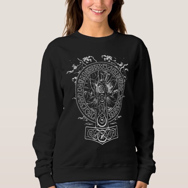 Anstieg der Wikinger - Hammer von Thor - Mythologi Sweatshirt (Vorderseite)