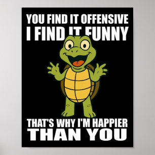Anstößig finden Lustig finden Erwachsenen-Humor-Zi Poster