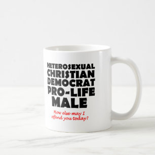 Anstößiger Demokrat männlicher Christlicher-Mug-Hu Kaffeetasse