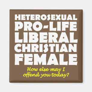 Anstößiger pro-life weiblicher christlicher Kühlsc Magnet