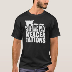 Anstrengender Schritt-magere Zuteilungen (weißer T-Shirt