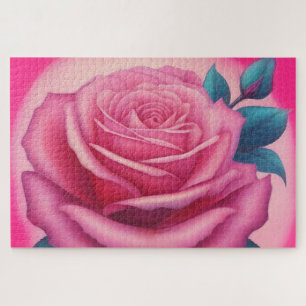 Anstrich einer neonrosa Rose