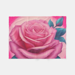 Anstrich einer neonrosa Rose Fleecedecke