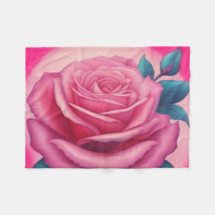 Anstrich einer neonrosa Rose Fleecedecke