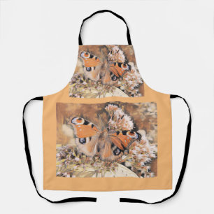 Anstrich eines Orange- und Schwarzen Schmetterling Schürze
