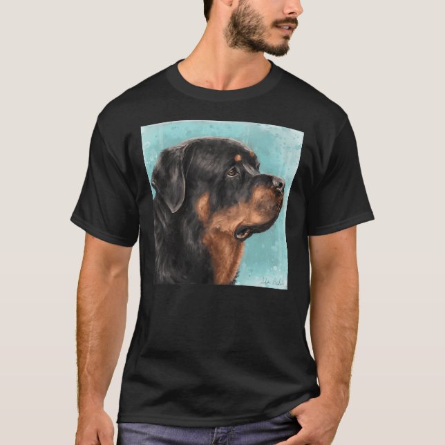 Anstrich eines schönen Rottweilers von der Seite L T-Shirt (Vorderseite)