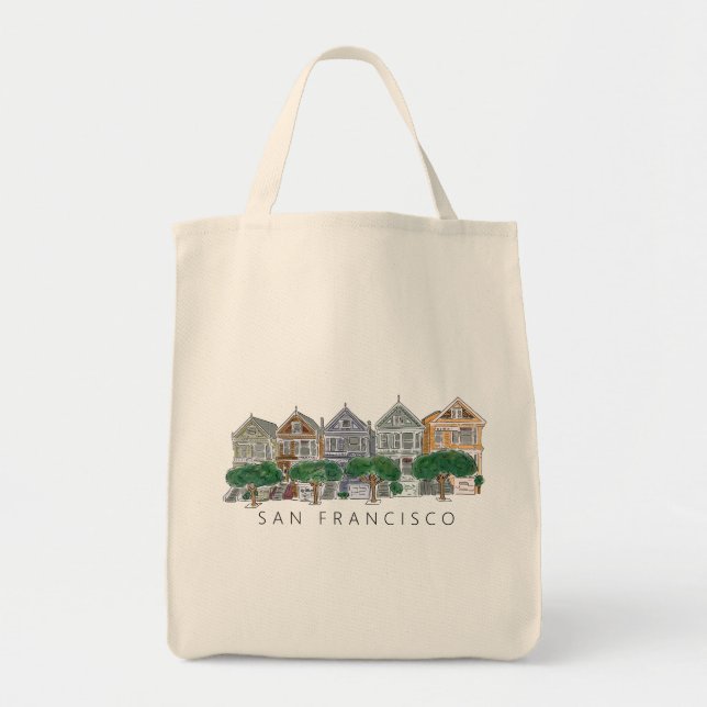 Anstrich Ladys San Francisco Hochzeit Tragetasche (Vorne)