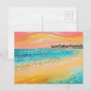 Anstrich von Beach Oil Art 1 Postkarte