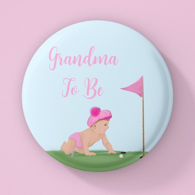Anstrich von Golf Baby Girl Sweet Caddy Big Sister Button (Von Creator hochgeladen)