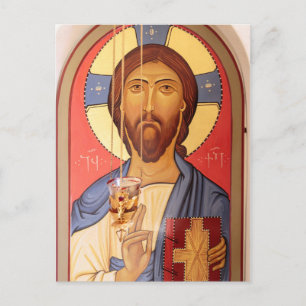 Anstrich von Jesus Postkarte