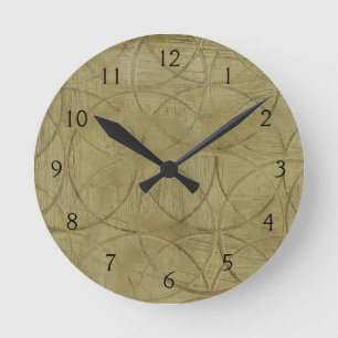 Anstrich von verbundenen Kreisen durch Jennifer Go Runde Wanduhr