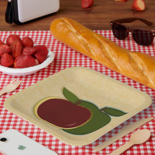 Anstrichene Äpfel (Fotoplatte) Pappteller