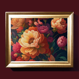 Anstrichene Blume Fett 4:3 Poster