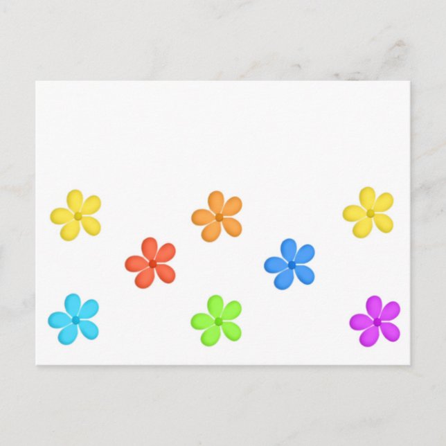 Anstrichene Blume Postkarte (Vorderseite)