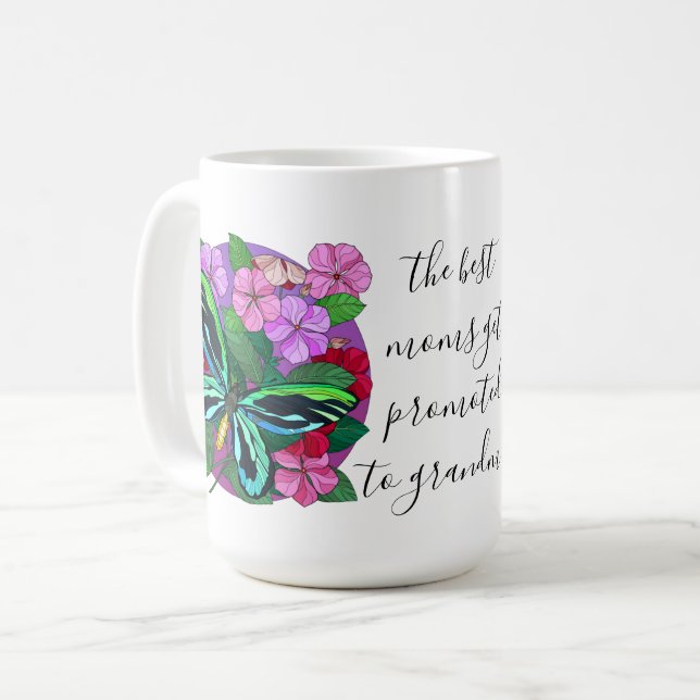 Anstrichene Blume, zum ersten Mal Oma-Kaffee-Tasse Kaffeetasse (Vorderseite Links)