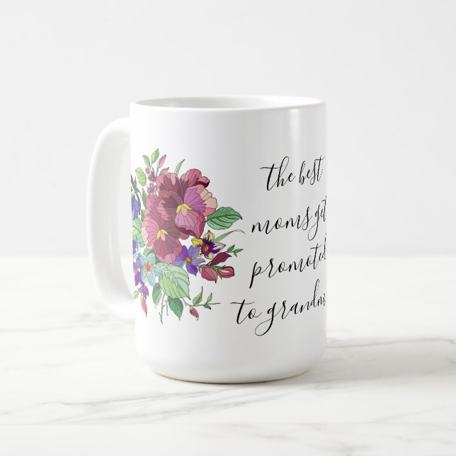 Anstrichene Blume, zum ersten Mal Oma Kaffeetasse (Vorderseite Links)