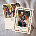 Anstrichene Citrus Rahmen Weihnachten 4 FotoCollag<br><div class="desc">Mit dieser eleganten Weihnachtskarte senden Sie Ihren Freunden und Ihrer Familie stilvolle und schöne Urlaubssegmente. Es verfügt über einen handbemalten Zitrusrahmen, der Orangen, Blätter und Kiefernspieße enthält. Auf der Rückseite befinden sich drei weitere Bildvorlagen sowie weitere Vorlagen zur weiteren Personalisierung. Die Hintergrundfarbe, in weiß dargestellt, kann auf Wunsch angepasst werden....</div>