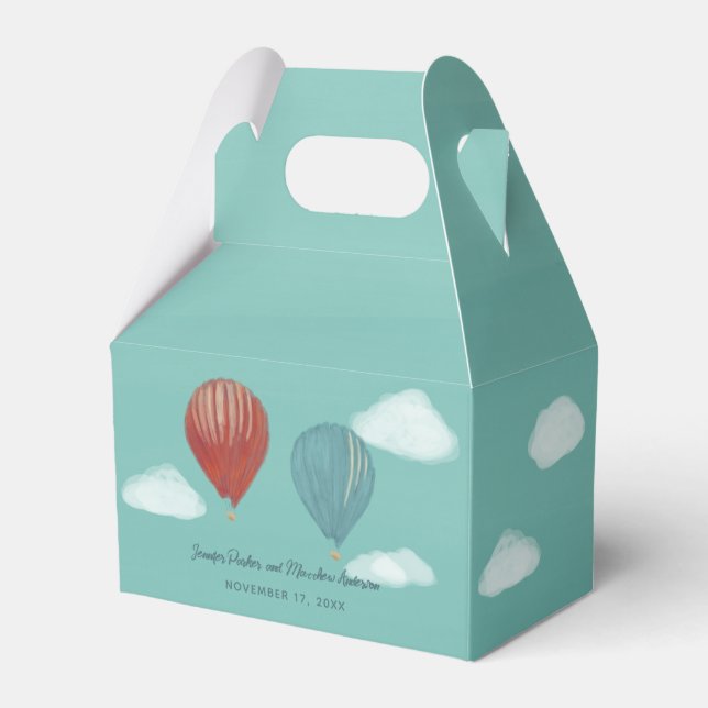 Anstrichene Heißluftballons nach Maß Geschenkschachtel (Vorderseite)