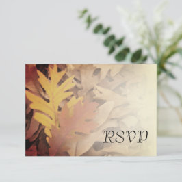 Anstrichene Herbstlaub mit RSVP-Antwortkarte RSVP Karte
